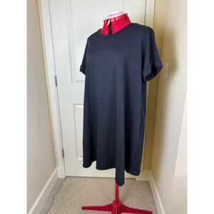 Women's West Kei Black 1X Short Sleeve T-Shirt Midi Dress